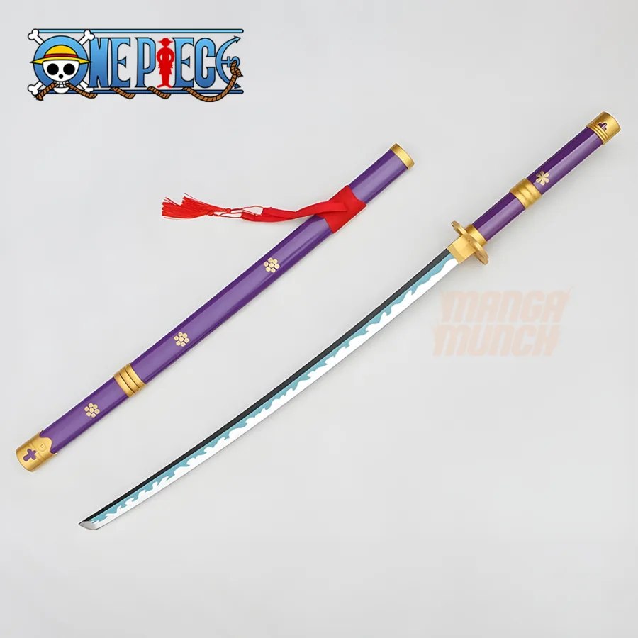 Zoro Enma Violet Katana Sword One Piece - Wooden