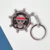 Straw Hat Metal Spinning Keychain One Piece