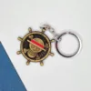 Straw Hat Metal Spinning Keychain One Piece