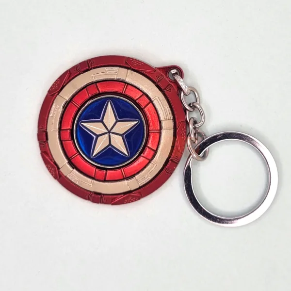 Captain America Shield Spinning Keychain Marvel